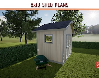 8x10 DIY Shed Plans – DIY Step-by-Step Building Guide Storage (PDF Download)