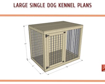 Large Dog Kennel DIY Plans – Wooden Crate Furniture (Download PDF)