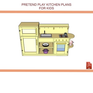 Play Kitchen Plans, DIY Play Kitchen Pretend Play Kitchen Plans ...