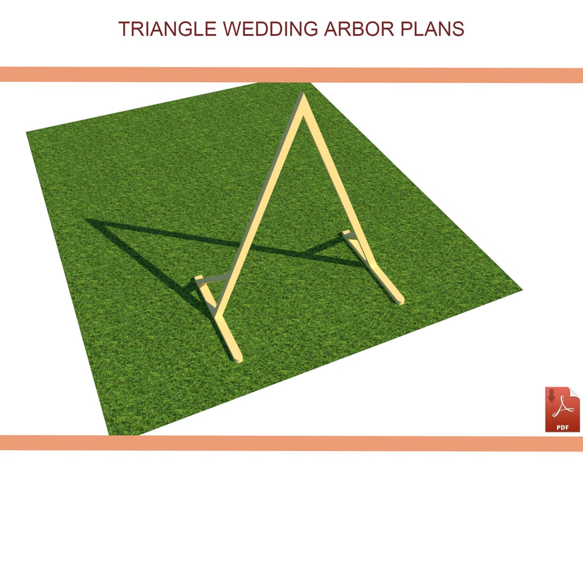 Triangle Wedding Arch Plans DIY Wedding Arbor Plans For Etsy