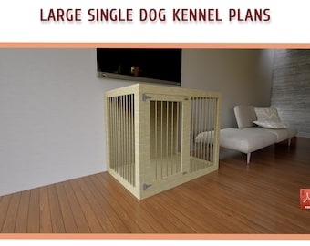 Large Dog Kennel DIY Plans – Wooden Crate Furniture (Download PDF)