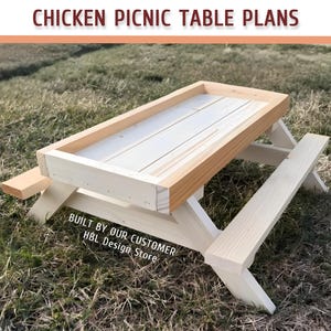 Planos para construir una mesa de picnic para gallinas (DIY) – Descarga el PDF de la mesa Chicknic