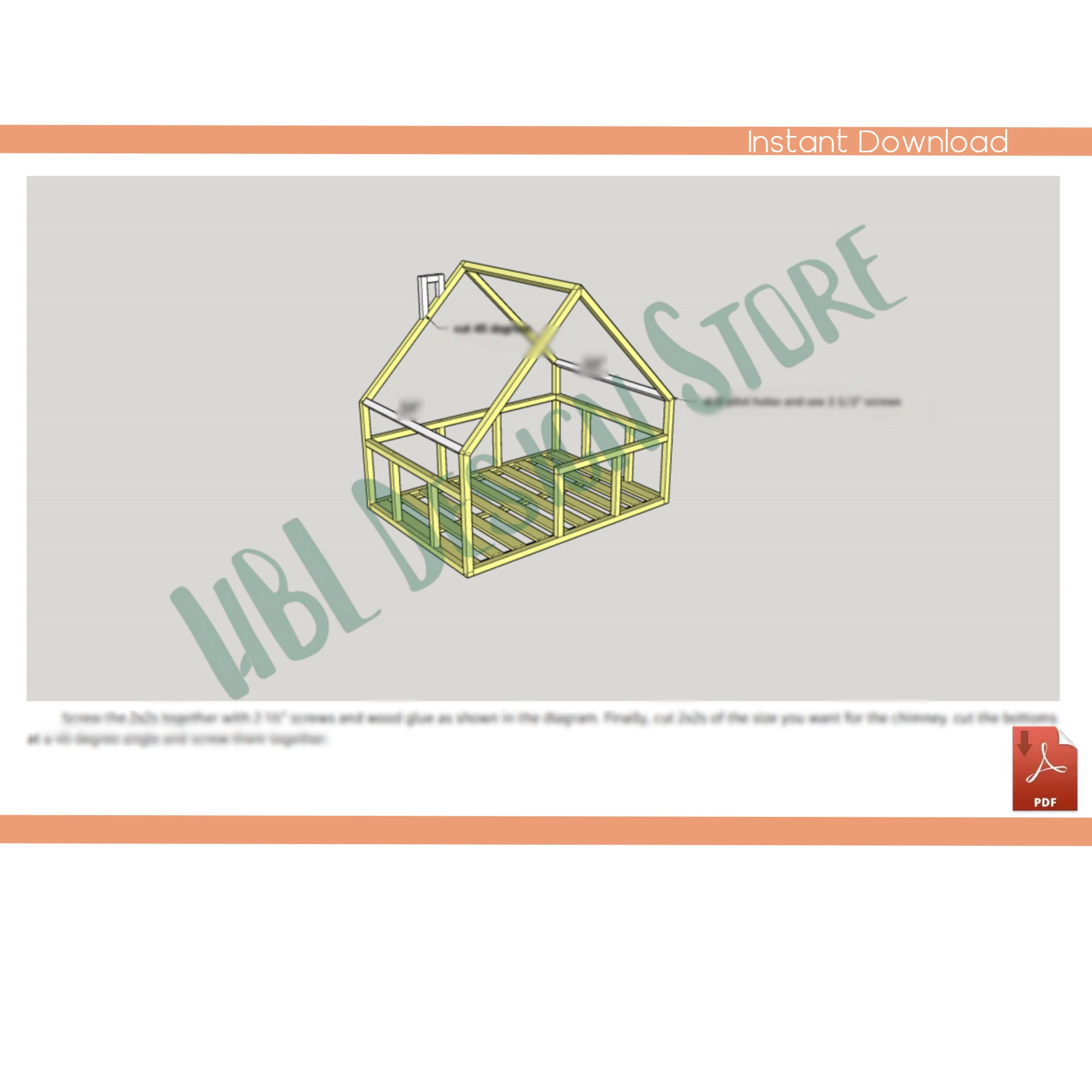 Montessori Floor Bed Plans Queen Size DIY Wooden Floor Bed Etsy
