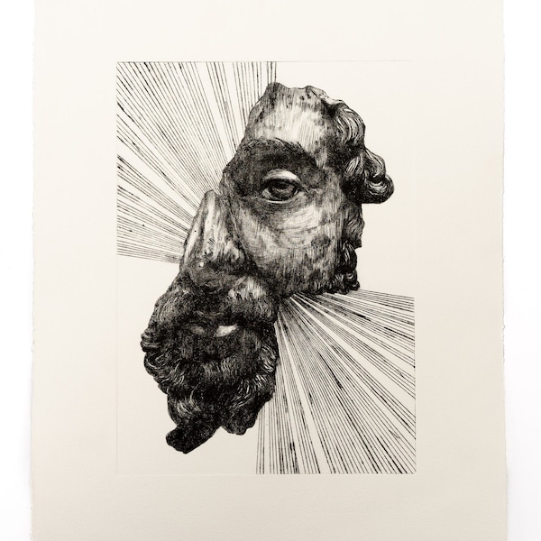 Marcus Aurelius | Original Drypoint | Print | Black and White