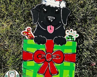 Christmas Door Hanger, Christmas Dog Door Hanger, Present Door Hanger, Christmas Cookie Door Hanger, Holiday Door Hanger, Holiday Decor