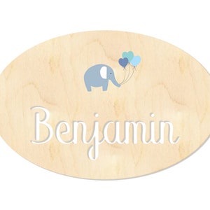 Babynaambord Olifant, gepersonaliseerd naambord voor kinderkamerdecoratie, schattige muurkunst en cadeaus voor de kinderkamer, deurbord