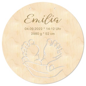 Geboortehoroscoop met babyvoetjes | Gepersonaliseerde geboorteaankondiging voor baby | Unieke wanddecoratie voor geboorte-, doopcadeaus