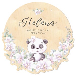 Geboortehoroscoop panda liefde | Gepersonaliseerde geboorteaankondiging & babycadeau | Uniek wanddecoratie cadeau voor een geboorte