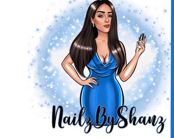 Nail Artist Logo,Nail Designer Logo,Nail Saloon Logo,Nail Studio Logo,Nail Tech Logo,Cartoon Logo,Custom Cartoon Logo,Cartoon Business Logo