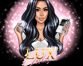 Lash Künstler Logo, Lash Designer Logo, Lash Maker Logo, Schönheitssalon Logo, Nail Tech Logo, Kosmetikerin Logo, PMU Logo, Cartoon Logo, Digitales Logo