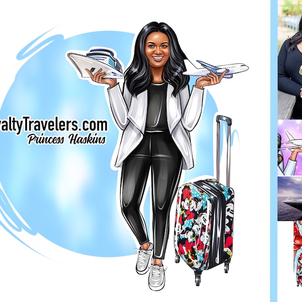 Travel Agent Logo,Travel Blogger Logo,Travel Agency Logo,Cartoon logo,Digital portrait,Hand draw logo,Business Logo,Avatar Logo,Digital Logo