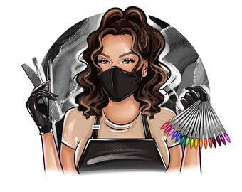 Nail artist logo,Nail Designer Cartoon logo,Nail tech logo design,Custom portrait for business,Nail salon logo,Cartoon logo,Avatar logo