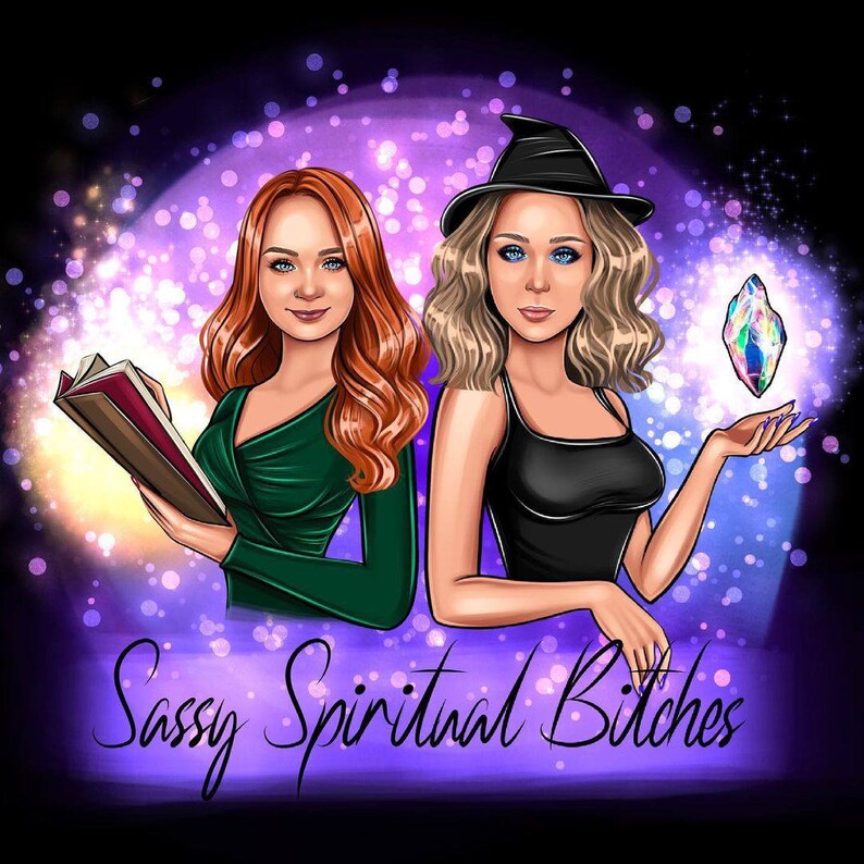 Tarot Portrait Logo,Personal Tarot Logo,Tarot reading Logo,Astrologer Logo,Spiritual Coach Logo,Tarot Card Art Logo,Cartoon Logo,Custom Logo Couple Half Body