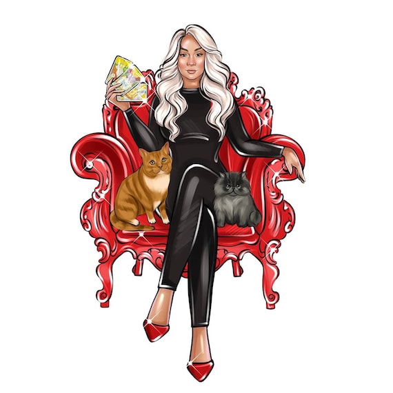 Tarot Portrait Logo,Personal Tarot Logo,Tarot reading Logo,Astrologer Logo,Spiritual Coach Logo,Tarot Card Art Logo,Cartoon Logo,Custom Logo
