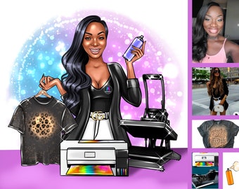 Logotipo de Cricut Craft Maker, logotipo de Crafter, marca de fabricante de vasos, logotipo de dibujos animados, logotipo de retrato, logotipo de caricatura, logotipo de empresa, logotipo de Avatar, logotipo personalizado