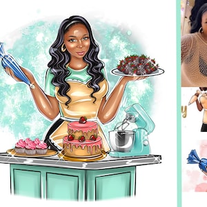Bäckerei Logo-Design, Chef Logo, Restaurant Baker Logo, süßes Cookie Logo, Dessert behandelt Logo, benutzerdefiniertes digitales Logo, Süßigkeiten Zucker Leckereien, Cartoon Logo