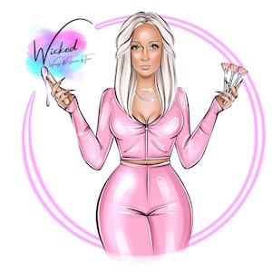 Wax Specialist Logo,Sugaring Waxing Salon,Waxing and Lashes Technician Logo,Sugaring Master Logo,Cartoon Logo,Business Logo,Digtal Portrait