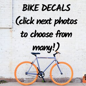 Funny Bike Decals - Whole Collection - Outdoor Vinyl Decal for your Bike or Cars, Windows, Bottles.