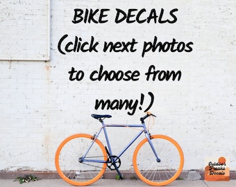 Décalcomanies de vélo amusantes - Collection complète - Décalcomanie en vinyle d'extérieur pour votre vélo ou vos voitures, vos fenêtres, vos bouteilles.