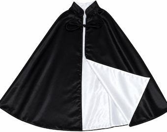 女騎士のための黒サテンケープ