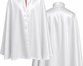 Capa de satén reversible - Roja y blanca