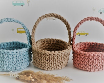 Basket with handle, litter baskets in different colours