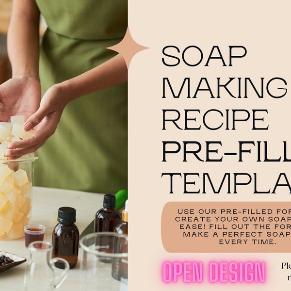 Soap Making Recipe Template, soap recipe.