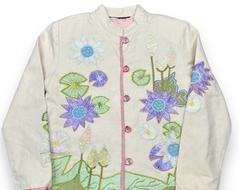 Embroidered Flowers Vintage Jacket