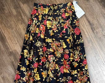 Worthington Floral Maxi Skirt Vintage NWT Size 14P