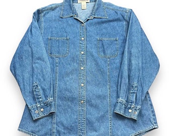 Chambray Women's Shirt by Clementine Size XL
