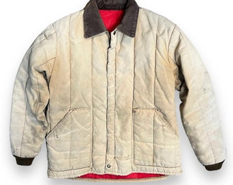 vintage manteau de corvée de travail grunge taille XL