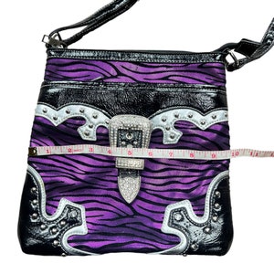 Y2K Crossbody Bag Purple and Black image 6