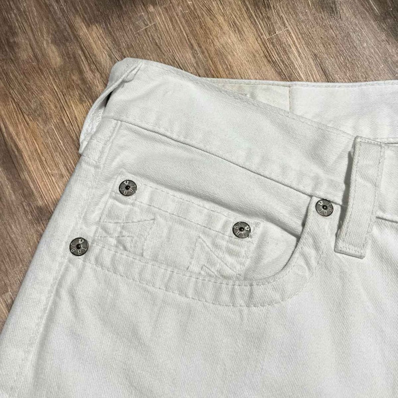 White Denim Jeans Geno Originals by True Religion Size 38x33 image 4
