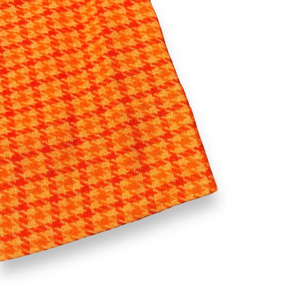 70s Orange Houndstooth Skirt - image 3