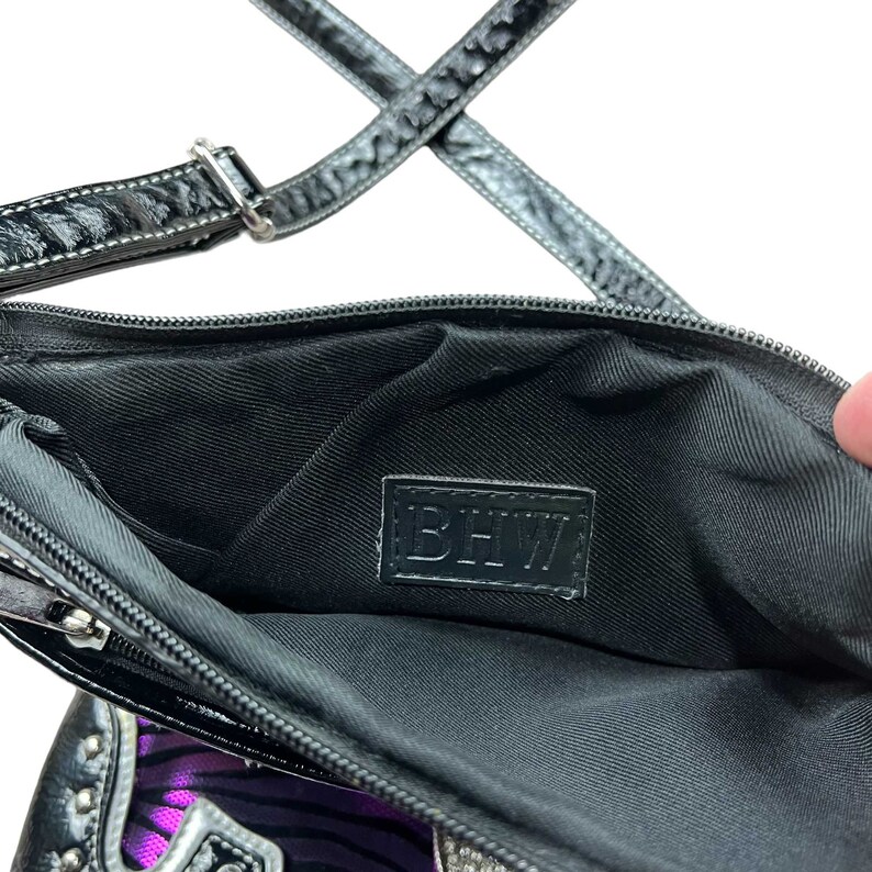 Y2K Crossbody Bag Purple and Black image 4