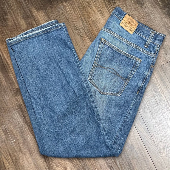 Aeropostale Essex Straight Leg Denim Jeans Size 36x34 