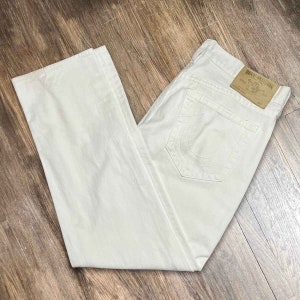 White Denim Jeans Geno Originals by True Religion Size 38x33 image 1