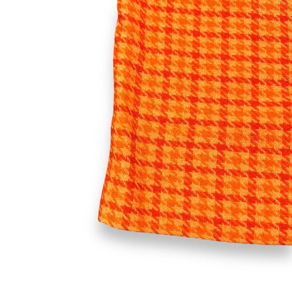 70s Orange Houndstooth Skirt - image 2