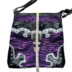 Y2K Crossbody Bag Purple and Black image 5