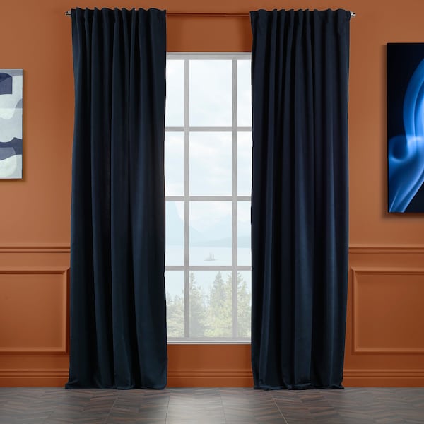 Navy Curtains Etsy