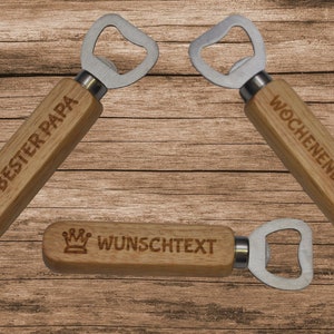Bottle opener personalized with text of your choice | own motives possible | Gift for dad/grandpa/friend for birthday, father's day, anniversary