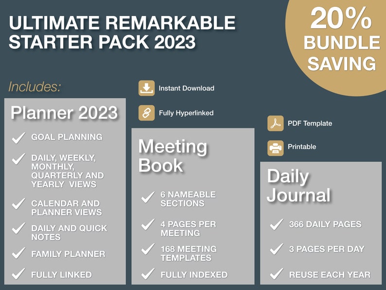 Remarkable 2 Templates Bundle 2023 Ultimate Remarkable 2 Etsy