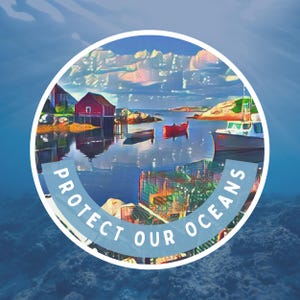 Protect our Oceans Glossy Sticker