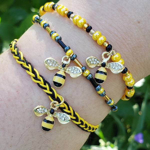 Bee Bracelet, Honey Bee Jewelry, Bee Bracelets for women, Bee lover gift, summer bracelets, Bee party favors, bee baby shower favors