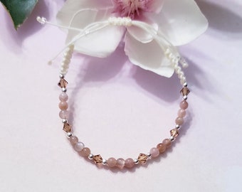 Sunstone Bracelet, Healing Crystal Jewelry