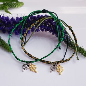 Shamrock Bracelet, St Patricks Day Bracelet, st paddys bracelet, Irish Bracelet, Four leaf Clover, Lucky bracelet, Irish Jewelry