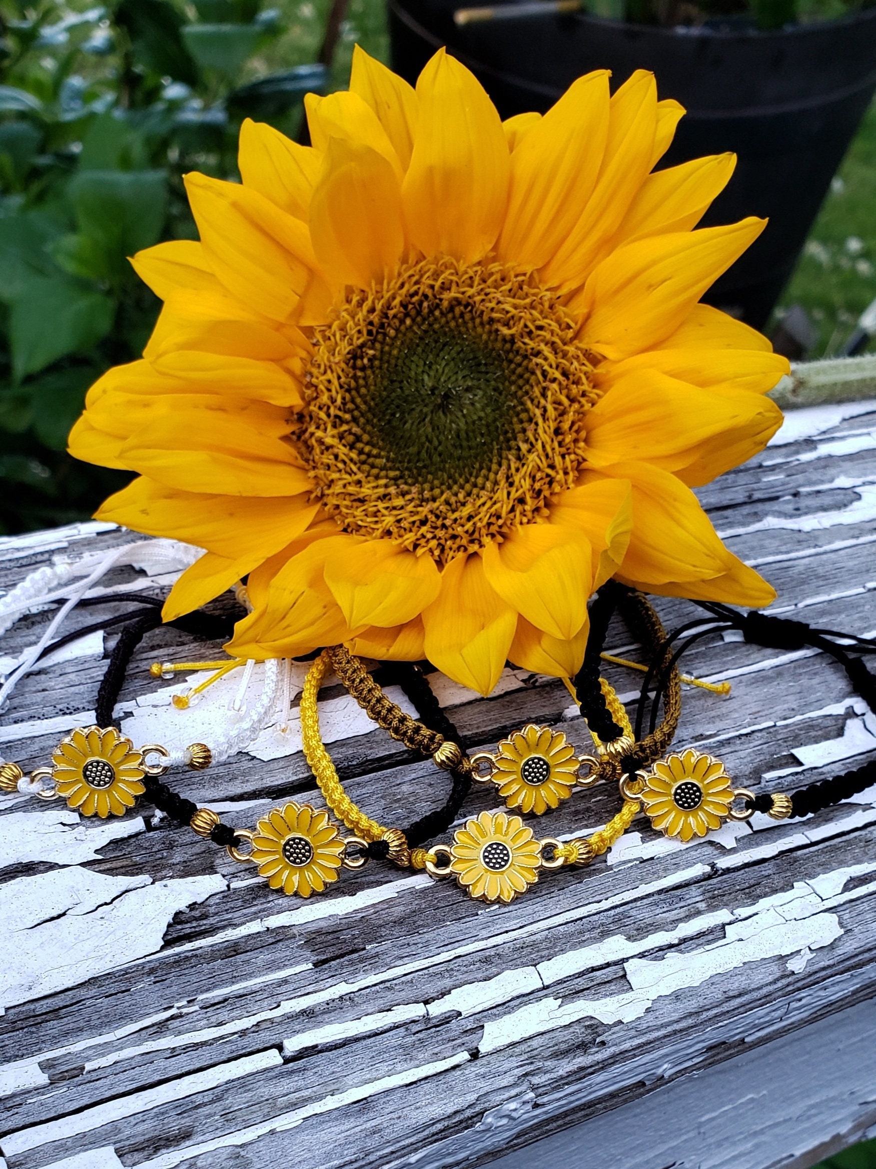Sunflower Anklet Etsy