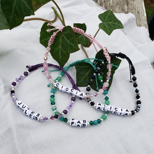 Name Bracelet, Personalized Jewelry, Custom Beaded Bracelet, Bridesmaid Gift, Sweet 16 Gift, Valentines Day Gift, Quinceanera Gift