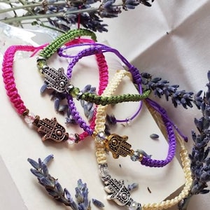 Hamsa Bracelet, Hamsa Hand bracelet, Hand of Fatima, prosperity bracelet, Pulsera de mano de Fatima, protection bracelet