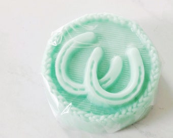 Horseshoe Soap Bar in Mint Julep for Derby Equestrian Gift Horse Lover